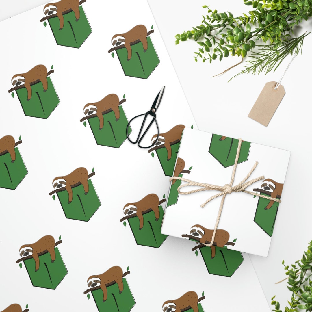 Sloth Wrapping Paper Etsy