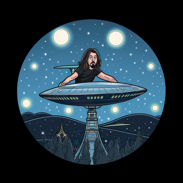 Foo Fighter, Dave Grohl on a UFO