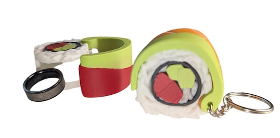 Sushi Keychain Stash Box: Eco-Friendly Plant-Based Plastic