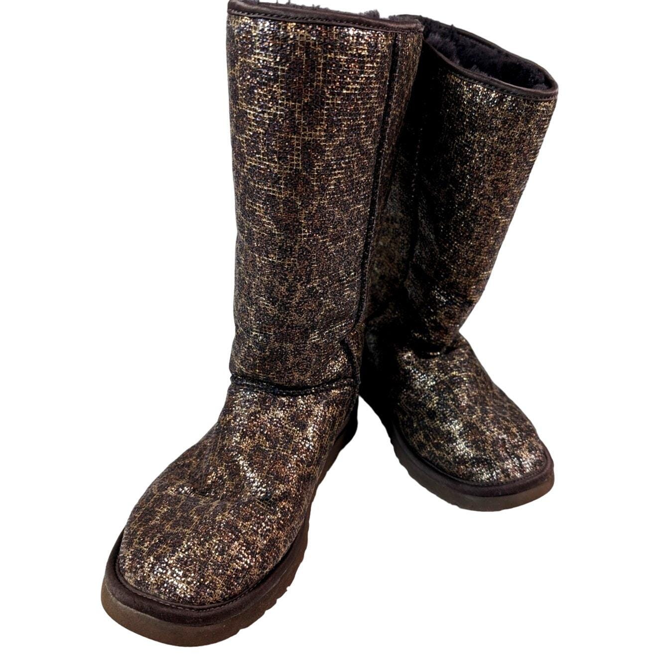 Gold metallic ugg boots hot sale
