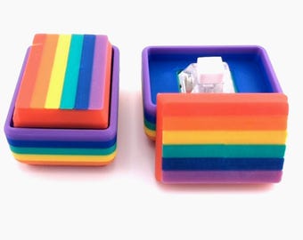 Pride Rainbow Fidget Clicker, 3D gedrucktes taktiles Schalterspielzeug