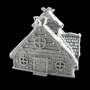 Viking Style House Terrain 3D Printed PLA Norse Building dnd Pathfinder Fantasy Wargaming Roleplaying Tabletop 28mm, 32mm, or 36mm Scale
