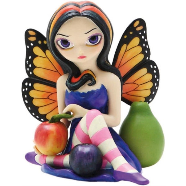 Figurine Fée papillon, 11.5 cm Statue Statuette Elfe Fairy déco Noël