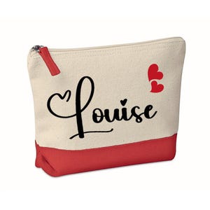 Borsa per il trucco, borsa da toilette con nome personalizzato per donna 20x15x5 cm, regalo, Natale, donna