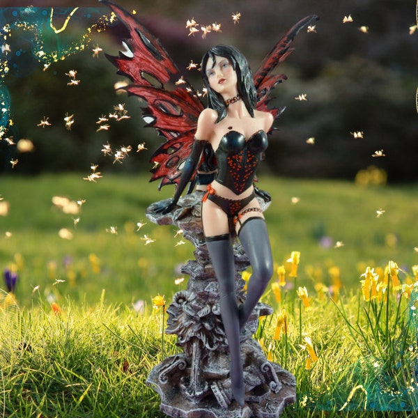 Figurine fée Sexy Statue Statuette Elfe Fairy déco 30cm Noël