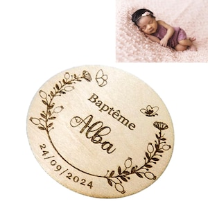 Carte, plaque baptême,naissance bébé en bois personnalisable, personnalisée, carte étape, bienvenue bébé, cadeau souvenir  bébé