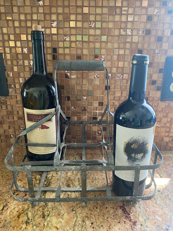 Vintage wine bottle carrier 1900’s New Haven CT John … Gem