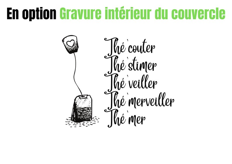 Un coffret à thé personnalisé avec 6 compartiments Un coffret à thé personnalisé avec 6 compartiments