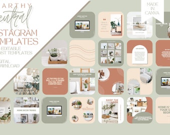 Neutral Instagram Templates-editable in Canva-aesthetically Pleasing ...