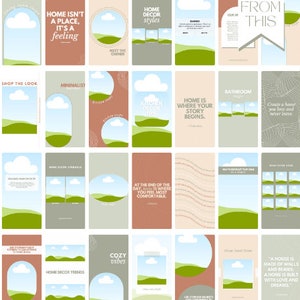 Earthy Neutral Instagram Story Templates-editable in Canva ...