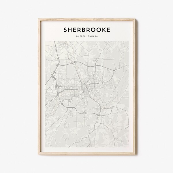 Sherbrooke Map Poster, Sherbrooke Map Print, Sherbrooke Personalized Map Art, Sherbrooke Wall Art, Sherbrooke Travel, Travel Gift, Quebec