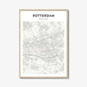 Rotterdam Map Poster, Rotterdam Map Print, Rotterdam Travel Wall Art, Rotterdam Personalized Map, Netherlands
