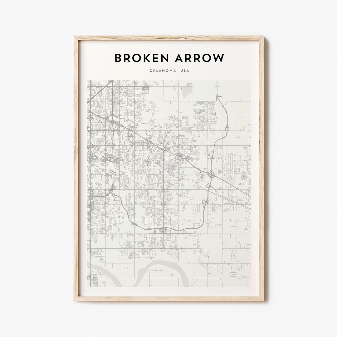 Broken Arrow Map Poster