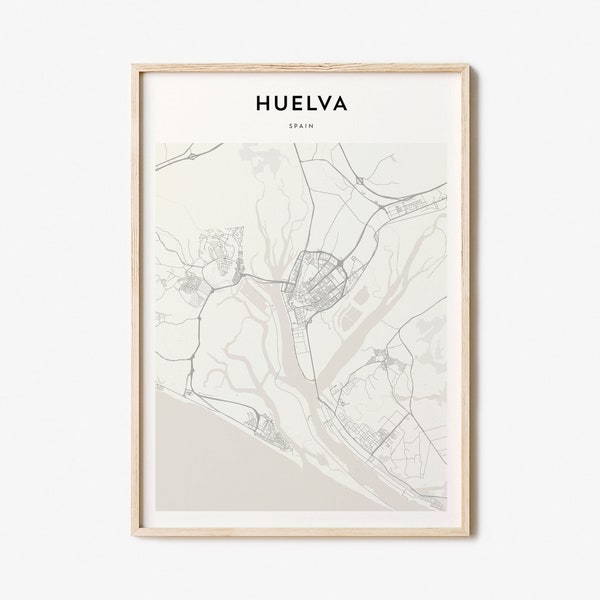 Huelva Map Poster, Huelva Map Print, Huelva Personalized Map Art, Huelva Wall Art, Huelva Travel Poster, Travel Gift, Spain