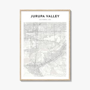 Jurupa Valley kaart poster, Jurupa Valley kaart print, Jurupa Valley reizen kunst aan de muur, Jurupa Valley gepersonaliseerde kaart, Californië