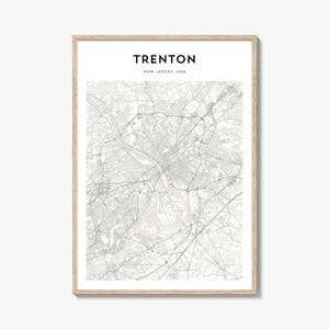 Trenton Map Poster, Trenton Map Print, Trenton Travel Wall Art, Trenton Personalized Map, New Jersey