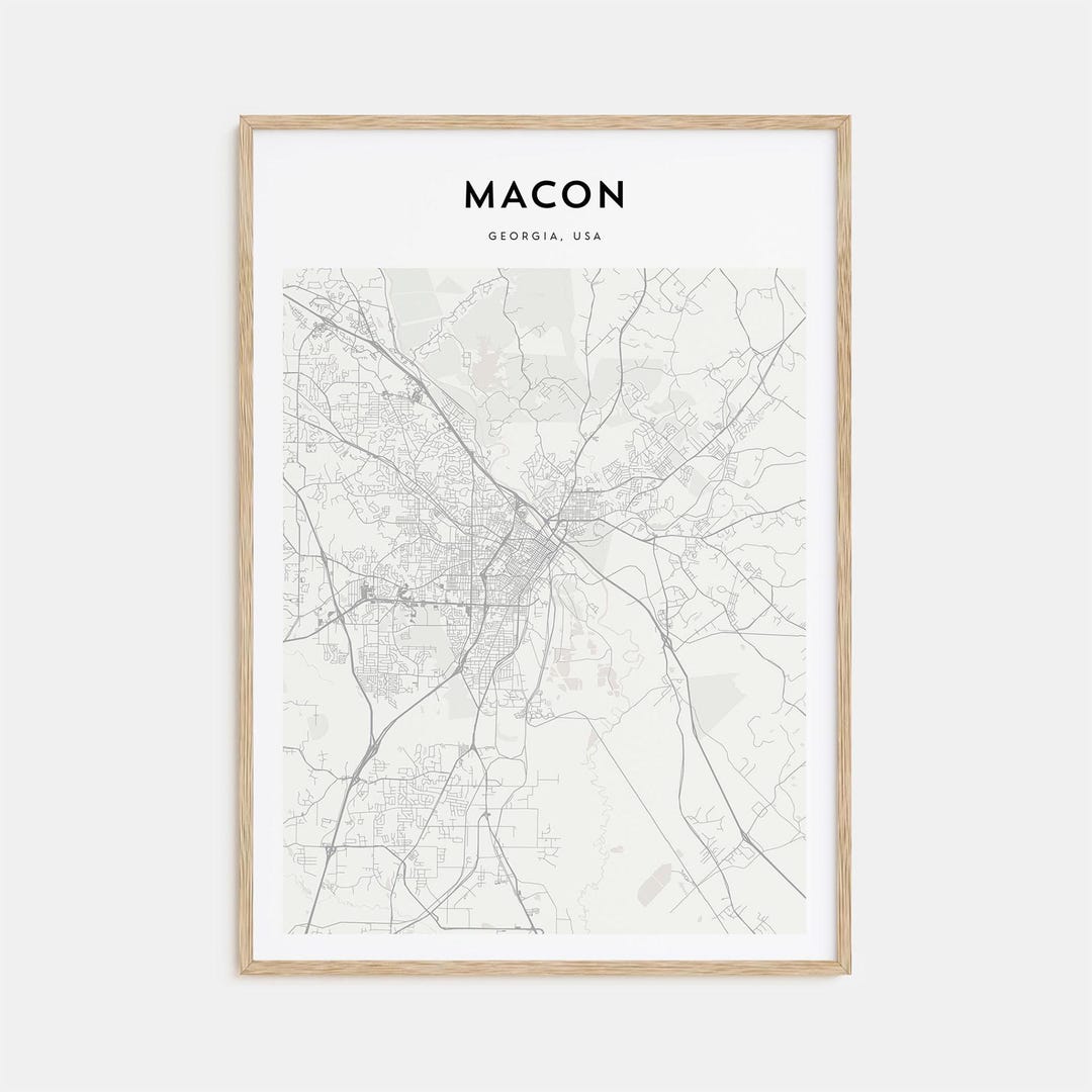 Macon Map Poster, Macon Map Print, Macon Travel Wall Art, Macon ...