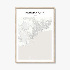 Cartaz do mapa da Cidade do Panamá, impressão do mapa da Cidade do Panamá, arte de parede de viagem da Cidade do Panamá, mapa personalizado da Cidade do Panamá,