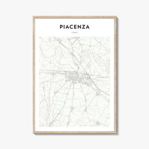 Piacenza Karte Poster, Piacenza Karte Druck, Piacenza Reisewandkunst, Piacenza personalisierte Karte, Italien