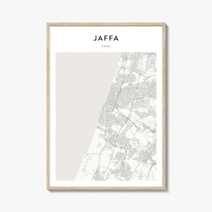 Jaffa Map Poster, Jaffa Map Print, Jaffa Travel Wall Art, Jaffa Personalized Map, Israel