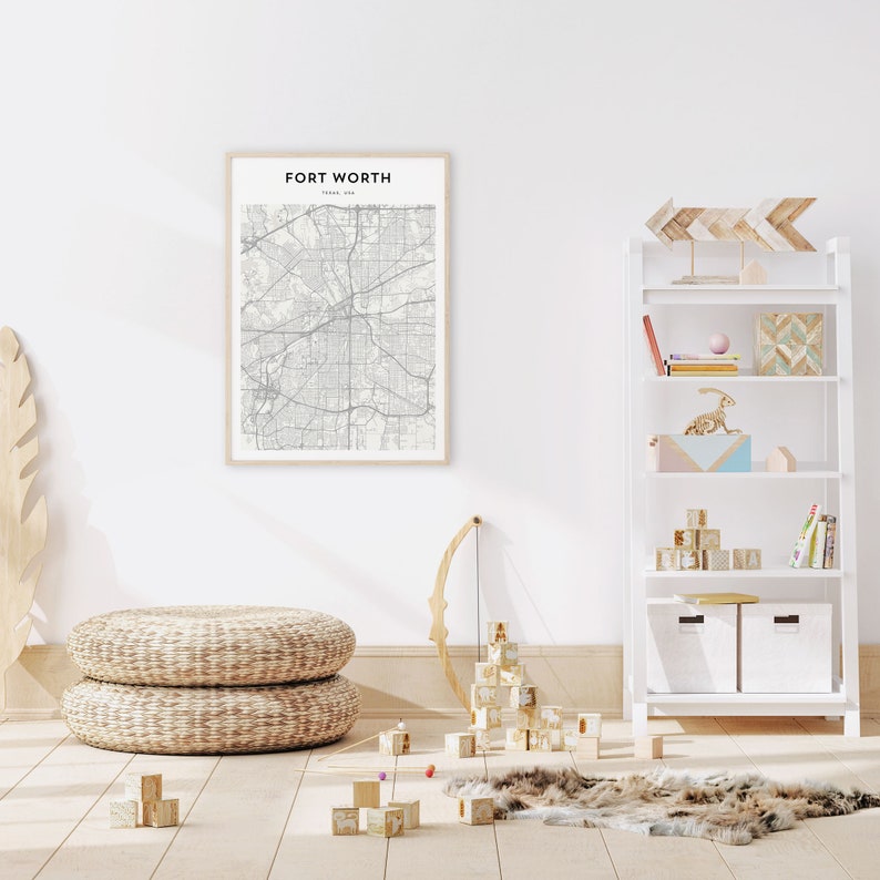 Fort Worth Map Poster, Fort Worth Map Print, Fort Worth Personalized