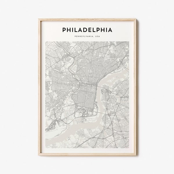 Philadelphia Map Poster, Philadelphia Map Print, Philadelphia Personalized Map Art, Philadelphia Wall Art, Travel Poster, Travel Gift