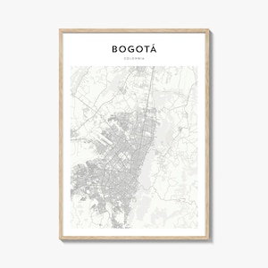 Bogota Map Poster, Bogota Map Print, Bogota Travel Wall Art, Bogota Personalized Map, Colombia