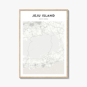 Jeju Island Map Poster, Jeju Island Map Print, Jeju Island Travel Wall Art, Jeju Island Personalized Map, South Korea