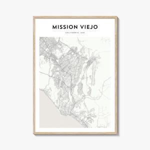 Mission Viejo Karte Poster, Mission Viejo Karte Druck, Mission Viejo Reisewandkunst, Mission Viejo personalisierte Karte, Kalifornien