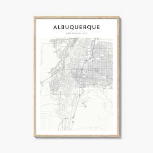 Albuquerque Map Poster, Albuquerque Map Print, Albuquerque Travel Wall Art, Albuquerque Personalized Map, New Mexico