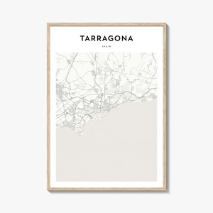 Tarragona Karte Poster, Tarragona Karte Druck, Tarragona Reise Wandkunst, Tarragona personalisierte Karte, Spanien