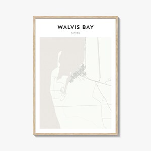 Walvis Bay Karte Poster, Walvis Bay Karte Druck, Walvis Bay Reisewandkunst, Walvis Bay personalisierte Karte, Namibia