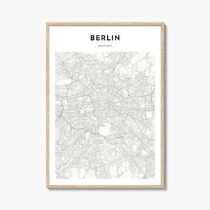 Berlin Karte Poster, Berlin Karte Druck, Berlin Reisewandkunst, Berlin personalisierte Karte, Deutschland