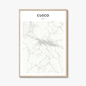 Cusco Map Poster, Cusco Map Print, Cusco Travel Wall Art, Cusco Personalized Map, Peru