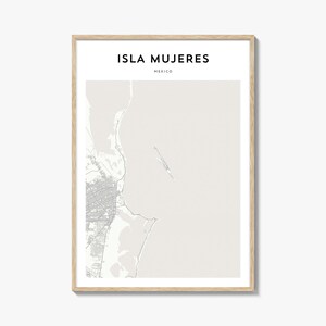 Isla Mujeres Map Poster, Isla Mujeres Map Print, Isla Mujeres Travel Wall Art, Isla Mujeres Personalized Map, Mexico