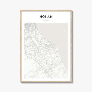 Hoi An Map Poster, Hoi An Map Print, Hoi An Travel Wall Art, Hoi An Personalized Map, Vietnam