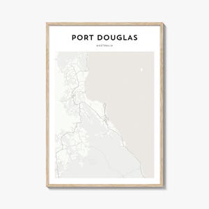 Port Douglas Map Poster, Port Douglas Map Print, Port Douglas Travel Wall Art, Port Douglas Personalized Map, Australia