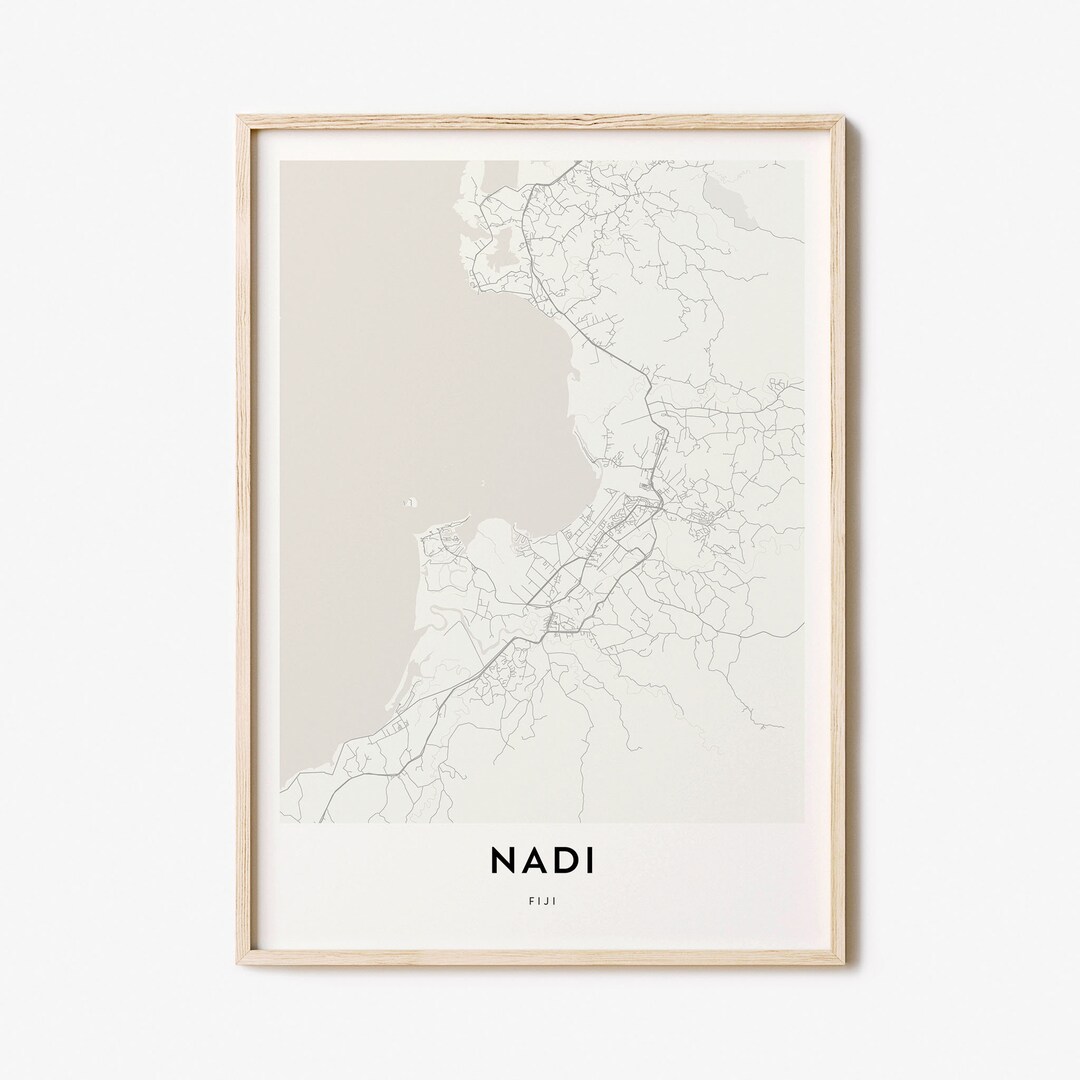 Map of Nadi Nadi Map Print Nadi Map Poster City Map Print Etsy