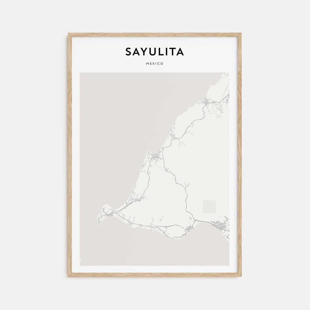 Sayulita Map Poster, Sayulita Map Print, Sayulita Personalized Map Art, Sayulita Wall Art ...