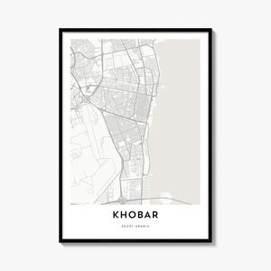 コバール地図ポスター、ミニマルな都市プリント、ストリートウォールアート、旅行装飾