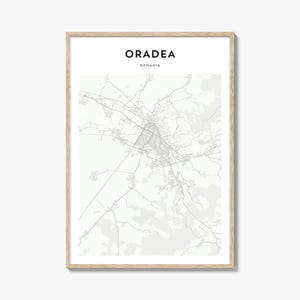 Oradea Map Poster, Oradea Map Print, Oradea Travel Wall Art, Oradea Personalized Map, Romania