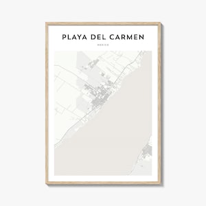 Playa del Carmen Map Poster, Playa del Carmen Map Print, Playa del Carmen Travel Wall Art, Playa del Carmen Personalized Map, Mexico
