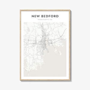 New Bedford Karte Poster, New Bedford Karte Druck, New Bedford Reisewandkunst, New Bedford personalisierte Karte, Massachusetts