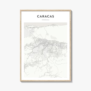 Caracas Map Poster, Caracas Map Print, Caracas Travel Wall Art, Caracas Personalized Map, Venezuela