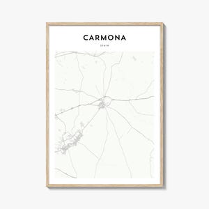 Carmona Karte Poster, Carmona Karte Druck, Carmona Reisewandkunst, Carmona personalisierte Karte, Spanien