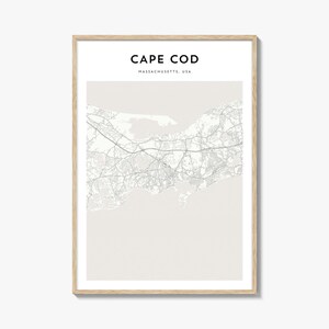 Cape Cod Karte Poster, Cape Cod Karte Druck, Cape Cod Reisewandkunst, Cape Cod personalisierte Karte, Massachusetts