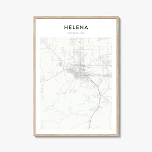 Helena Map Poster, Helena Map Print, Helena Travel Wall Art, Helena Personalized Map, Montana