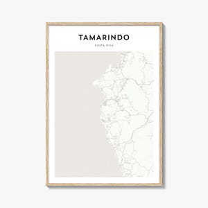 Tamarindo Map Poster, Tamarindo Map Print, Tamarindo Travel Wall Art, Tamarindo Personalized Map, Costa Rica