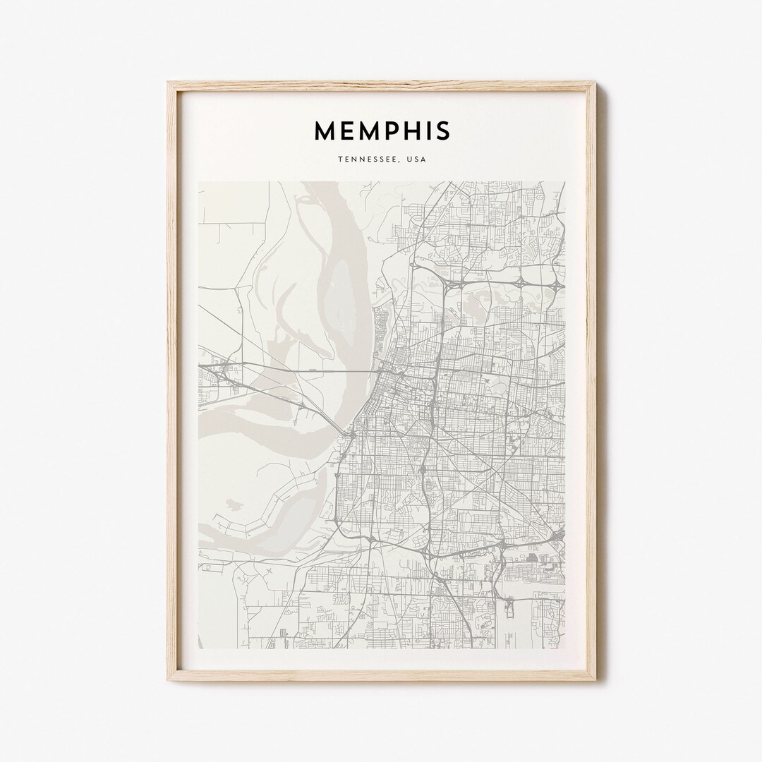 Memphis Map Poster, Memphis Map Print, Memphis Personalized Map Art
