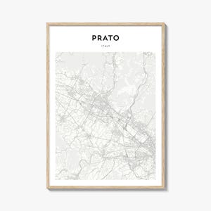 Prato Map Poster, Prato Map Print, Prato Travel Wall Art, Prato Personalized Map, Italy
